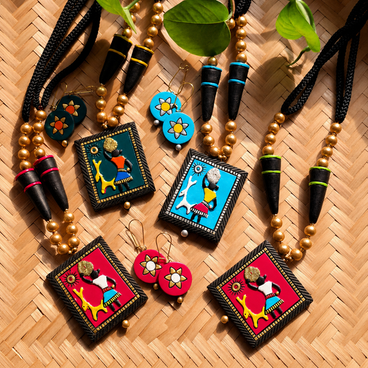 Handmade Terracotta Jewellery Set
