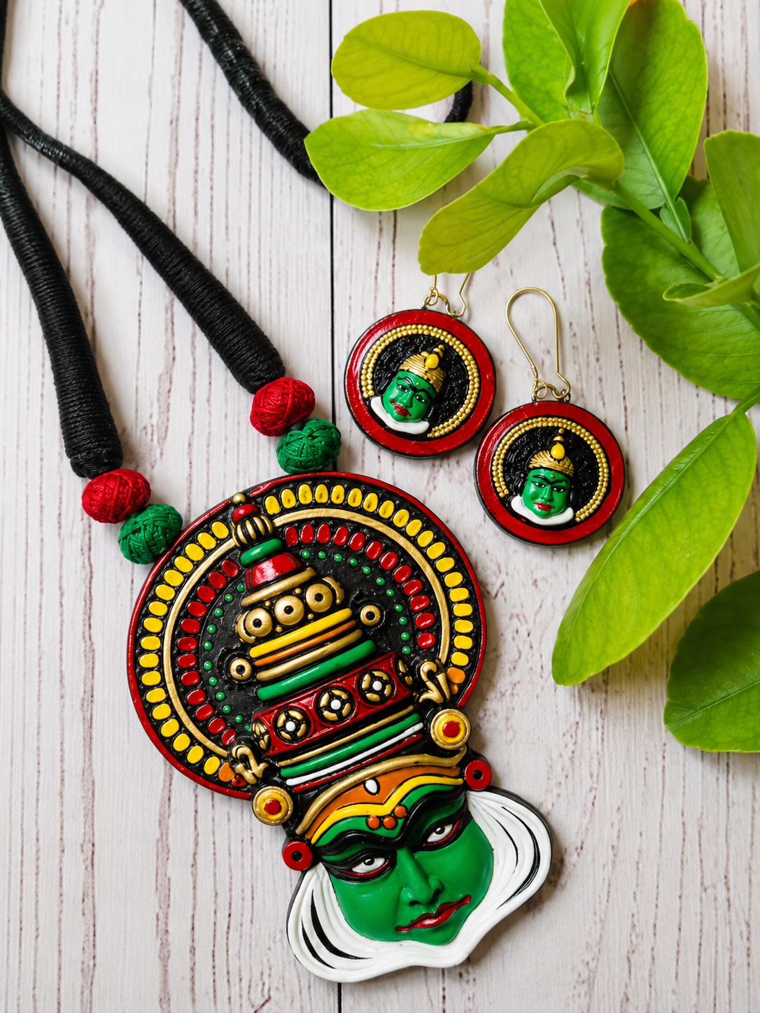 Handcrafted Kathakali Necklace & Earrings Set
