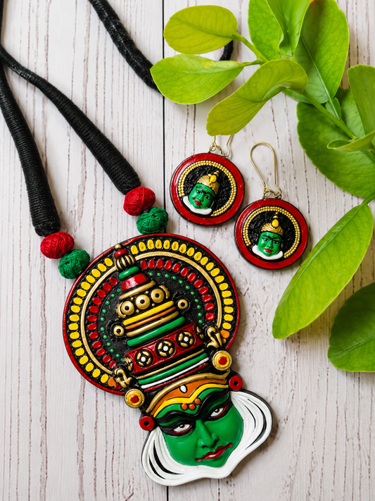 Handcrafted Kathakali Necklace & Earrings Set