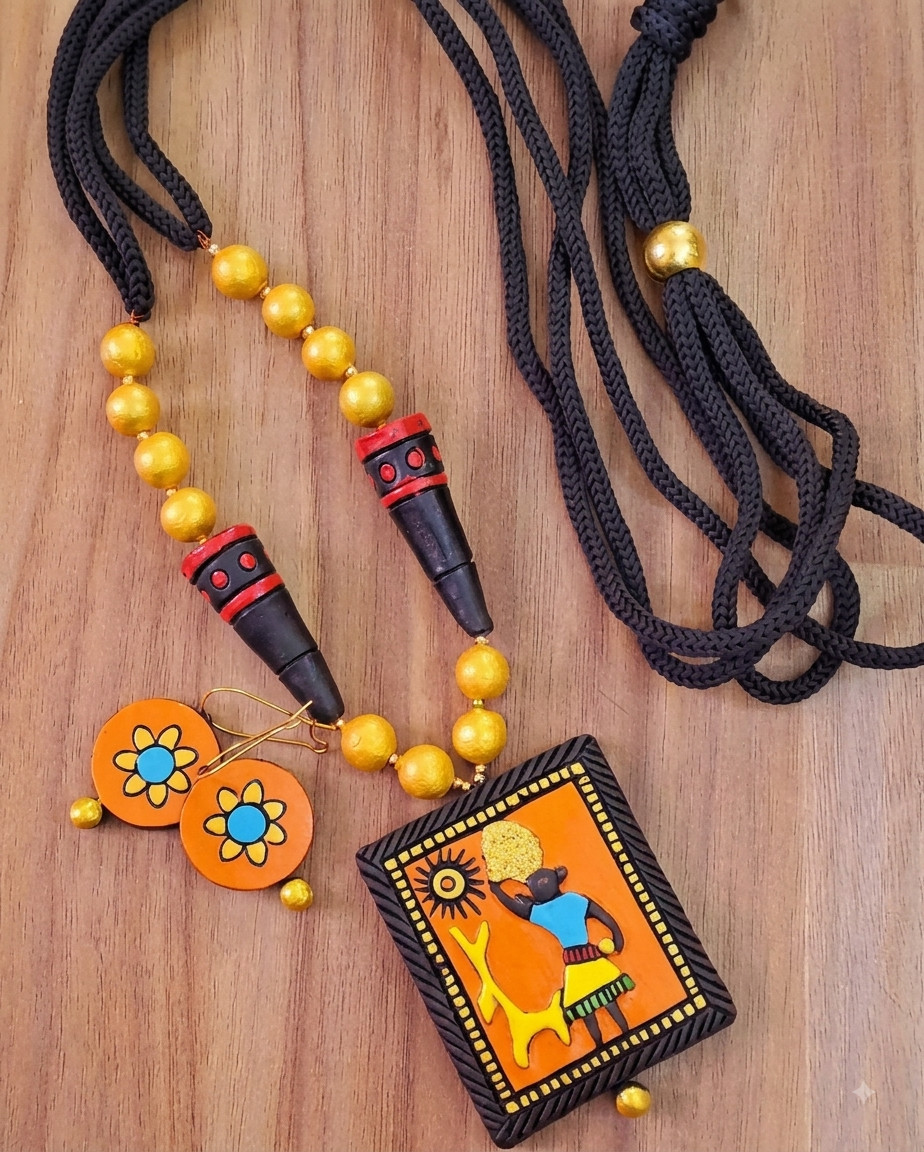 Handmade Terracotta Jewellery Set