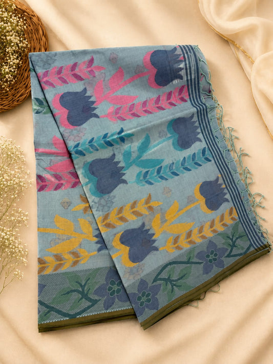 Light Blue Handloom Saree