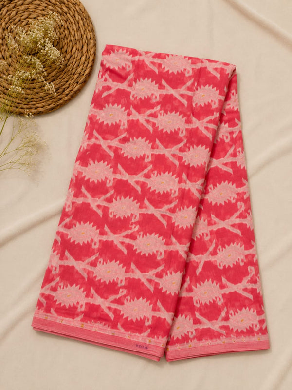 Light Red Soft Jamdani Handloom Saree