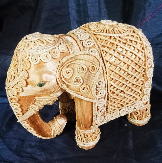 Handcrafted Baby Elephant Jute Showpiece