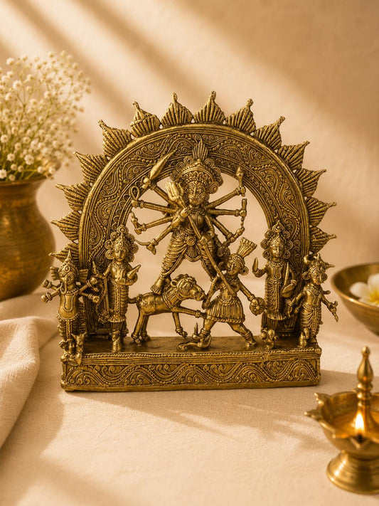 Handcrafted Bell Metal Durga Idol